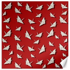 Paper Cranes Pattern Canvas 16  X 16   by Valentinaart