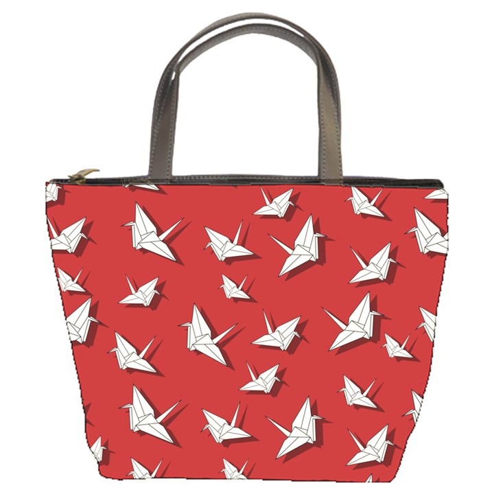 Paper cranes pattern Bucket Bags