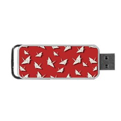 Paper Cranes Pattern Portable Usb Flash (one Side) by Valentinaart