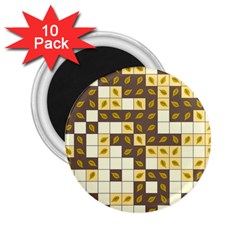 Autumn Leaves Pattern 2 25  Magnets (10 Pack)  by linceazul