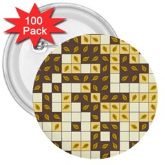 Autumn Leaves Pattern 3  Buttons (100 Pack)  by linceazul