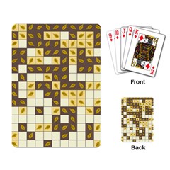 Autumn Leaves Pattern Playing Card