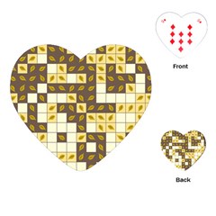 Autumn Leaves Pattern Playing Cards (Heart) 