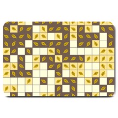 Autumn Leaves Pattern Large Doormat  by linceazul