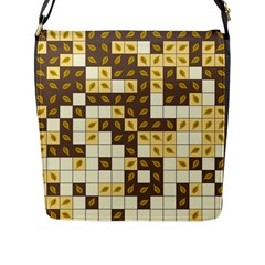 Autumn Leaves Pattern Flap Messenger Bag (L) 