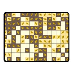 Autumn Leaves Pattern Double Sided Fleece Blanket (small)  by linceazul