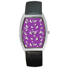 Paper Cranes Pattern Barrel Style Metal Watch by Valentinaart