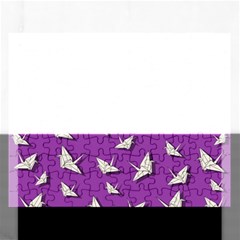 Paper Cranes Pattern Rectangular Jigsaw Puzzl by Valentinaart