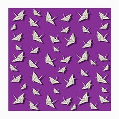 Paper Cranes Pattern Medium Glasses Cloth (2-side) by Valentinaart