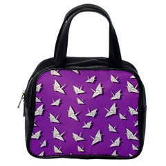 Paper Cranes Pattern Classic Handbags (one Side) by Valentinaart