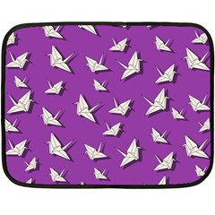 Paper Cranes Pattern Fleece Blanket (mini) by Valentinaart