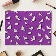 Paper Cranes Pattern Cosmetic Bag (xl) by Valentinaart