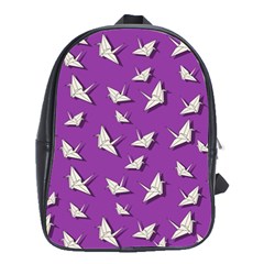 Paper Cranes Pattern School Bag (large) by Valentinaart