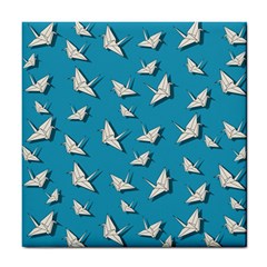 Paper Cranes Pattern Tile Coasters by Valentinaart