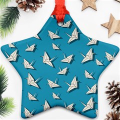 Paper Cranes Pattern Ornament (star) by Valentinaart