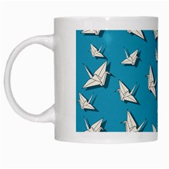 Paper Cranes Pattern White Mugs by Valentinaart