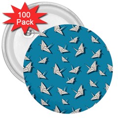 Paper Cranes Pattern 3  Buttons (100 Pack)  by Valentinaart