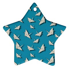 Paper Cranes Pattern Star Ornament (two Sides) by Valentinaart