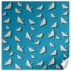 Paper Cranes Pattern Canvas 12  X 12   by Valentinaart