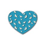 Paper cranes pattern Heart Coaster (4 pack)  Front