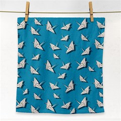 Paper Cranes Pattern Face Towel by Valentinaart