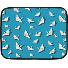 Paper Cranes Pattern Fleece Blanket (mini) by Valentinaart