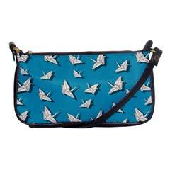 Paper Cranes Pattern Shoulder Clutch Bags by Valentinaart