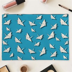 Paper Cranes Pattern Cosmetic Bag (xxl)  by Valentinaart