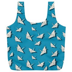 Paper Cranes Pattern Full Print Recycle Bags (l)  by Valentinaart