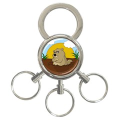 Groundhog Day 3-ring Key Chains by Valentinaart