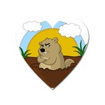 Groundhog day Heart Magnet Front