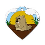 Groundhog day Dog Tag Heart (One Side) Front