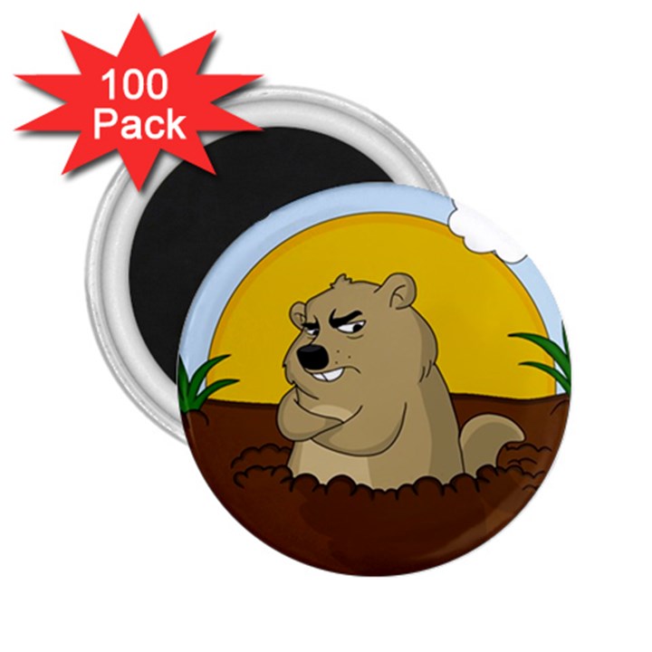 Groundhog day 2.25  Magnets (100 pack) 