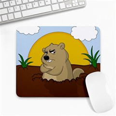 Groundhog day Large Mousepads