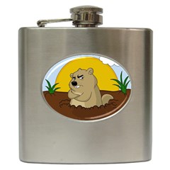 Groundhog Day Hip Flask (6 Oz) by Valentinaart