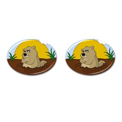 Groundhog day Cufflinks (Oval)