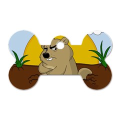 Groundhog day Dog Tag Bone (Two Sides)