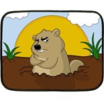 Groundhog day Fleece Blanket (Mini) 35 x27  Blanket