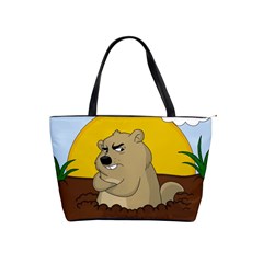 Groundhog day Shoulder Handbags