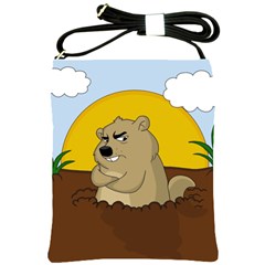 Groundhog Day Shoulder Sling Bags by Valentinaart