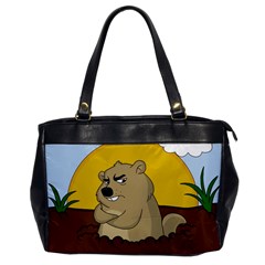 Groundhog Day Office Handbags by Valentinaart