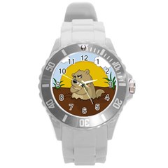 Groundhog day Round Plastic Sport Watch (L)