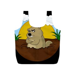 Groundhog Day Full Print Recycle Bags (s)  by Valentinaart