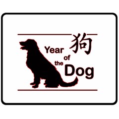 Year Of The Dog - Chinese New Year Fleece Blanket (medium)  by Valentinaart