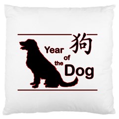 Year Of The Dog - Chinese New Year Large Cushion Case (one Side) by Valentinaart