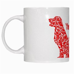 Year Of The Dog - Chinese New Year White Mugs by Valentinaart