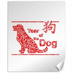 Year Of The Dog - Chinese New Year Canvas 11  X 14   by Valentinaart