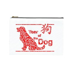 Year Of The Dog - Chinese New Year Cosmetic Bag (large)  by Valentinaart