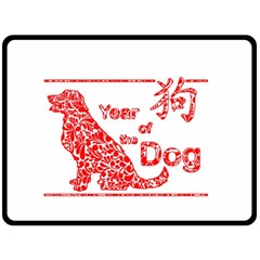 Year Of The Dog - Chinese New Year Fleece Blanket (large)  by Valentinaart