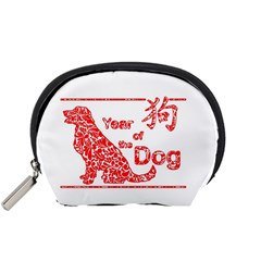 Year Of The Dog - Chinese New Year Accessory Pouches (small)  by Valentinaart